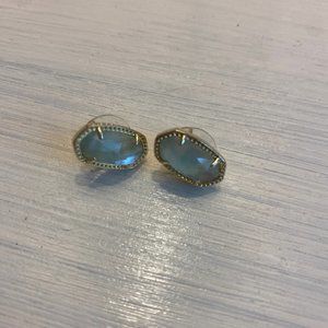 Kendra Scott Aquamarine/Gold Stud Earrings
